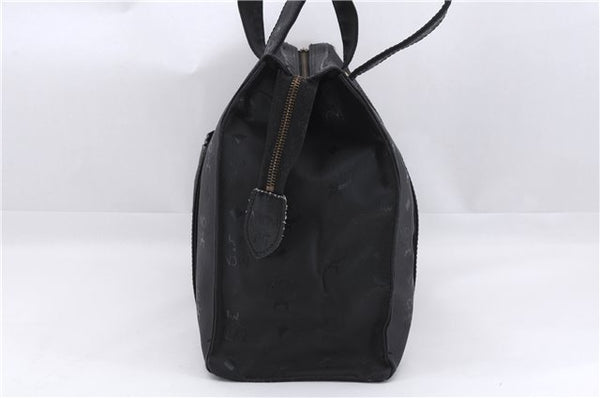 Authentic MCM PVC Vintage Shoulder Tote Bag Black 0014E