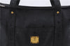 Authentic MCM PVC Vintage Shoulder Tote Bag Black 0014E