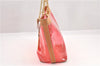Authentic CELINE C Macadam Blason Chain Shoulder Tote Bag Vinyl Red 0014G