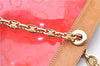 Authentic CELINE C Macadam Blason Chain Shoulder Tote Bag Vinyl Red 0014G