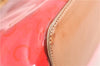 Authentic CELINE C Macadam Blason Chain Shoulder Tote Bag Vinyl Red 0014G