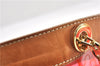 Authentic CELINE C Macadam Blason Chain Shoulder Tote Bag Vinyl Red 0014G