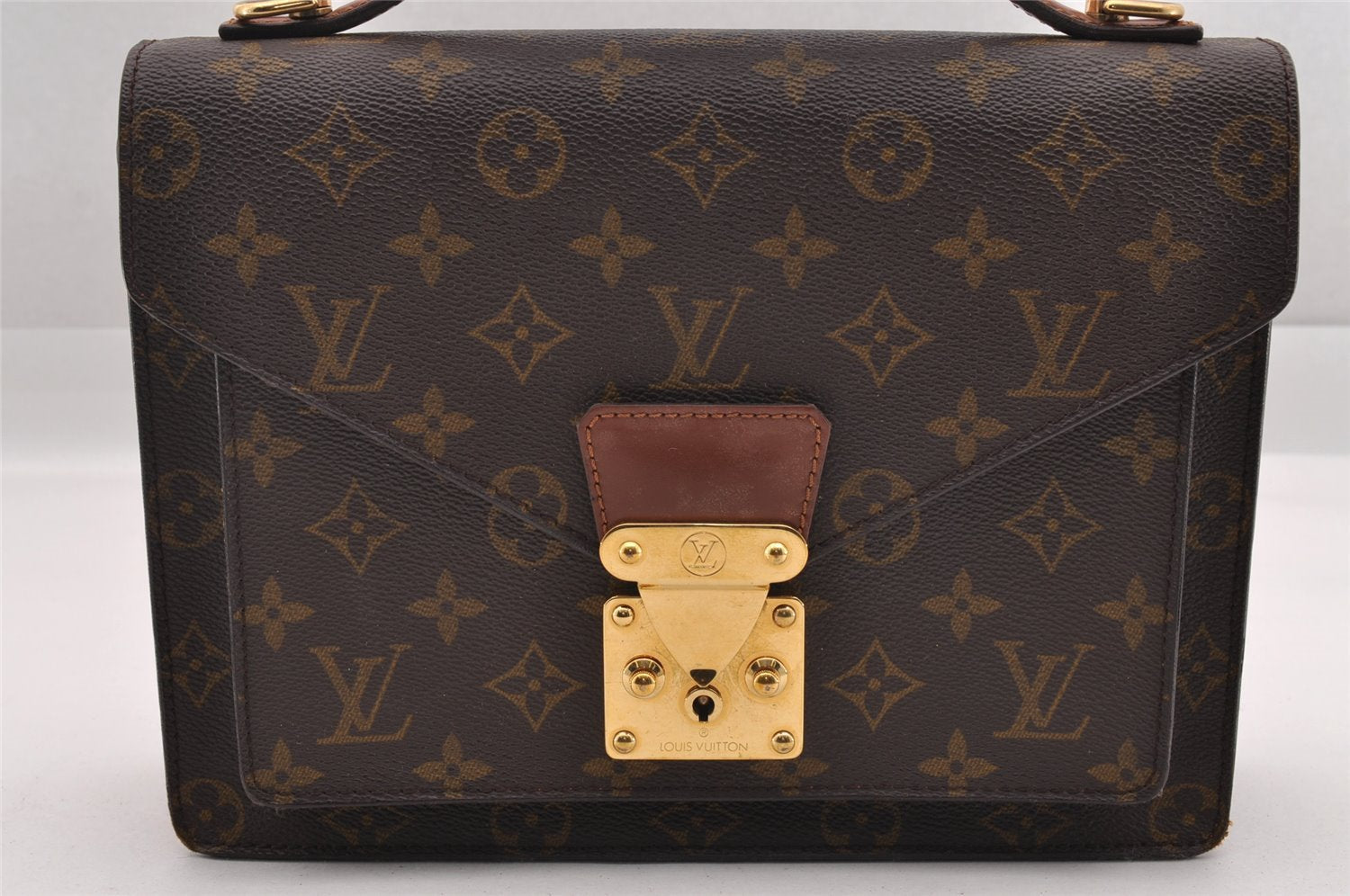 Authentic Louis Vuitton Monogram Monceau 2Way Shoulder Hand Bag M51187 LV 0015I