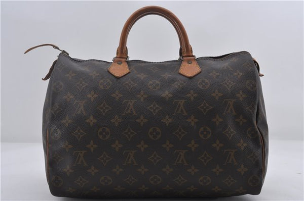 Authentic Louis Vuitton Monogram Speedy 35 Hand Boston Bag M41524 LV 0017E