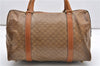 Authentic CELINE Macadam Blason Pattern Hand Boston Bag PVC Leather Brown 0017G