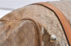 Authentic CELINE Macadam Blason Pattern Hand Boston Bag PVC Leather Brown 0017G