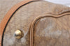 Authentic CELINE Macadam Blason Pattern Hand Boston Bag PVC Leather Brown 0017G