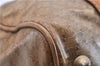 Authentic CELINE Macadam Blason Pattern Hand Boston Bag PVC Leather Brown 0017G