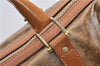 Authentic CELINE Macadam Blason Pattern Hand Boston Bag PVC Leather Brown 0017G