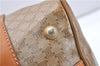 Authentic CELINE Macadam Blason Pattern Hand Boston Bag PVC Leather Brown 0017G
