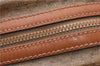 Authentic CELINE Macadam Blason Pattern Hand Boston Bag PVC Leather Brown 0017G