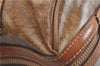 Authentic CELINE Macadam Blason Pattern Hand Boston Bag PVC Leather Brown 0017G
