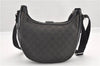 Authentic GUCCI Shoulder Cross Body Bag GG Canvas Leather 212937 Black 0018G