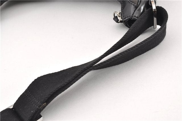 Authentic GUCCI Shoulder Cross Body Bag GG Canvas Leather 212937 Black 0018G