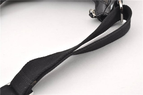 Authentic GUCCI Shoulder Cross Body Bag GG Canvas Leather 212937 Black 0018G