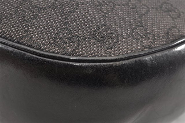 Authentic GUCCI Shoulder Cross Body Bag GG Canvas Leather 212937 Black 0018G