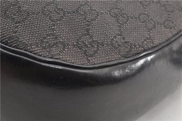 Authentic GUCCI Shoulder Cross Body Bag GG Canvas Leather 212937 Black 0018G