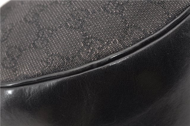 Authentic GUCCI Shoulder Cross Body Bag GG Canvas Leather 212937 Black 0018G
