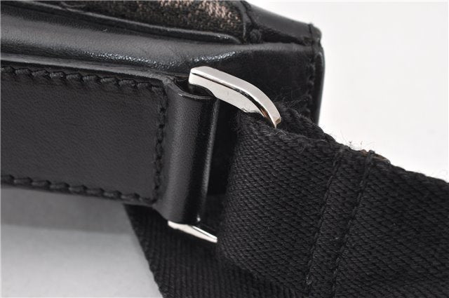 Authentic GUCCI Shoulder Cross Body Bag GG Canvas Leather 212937 Black 0018G