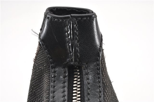 Authentic GUCCI Shoulder Cross Body Bag GG Canvas Leather 212937 Black 0018G