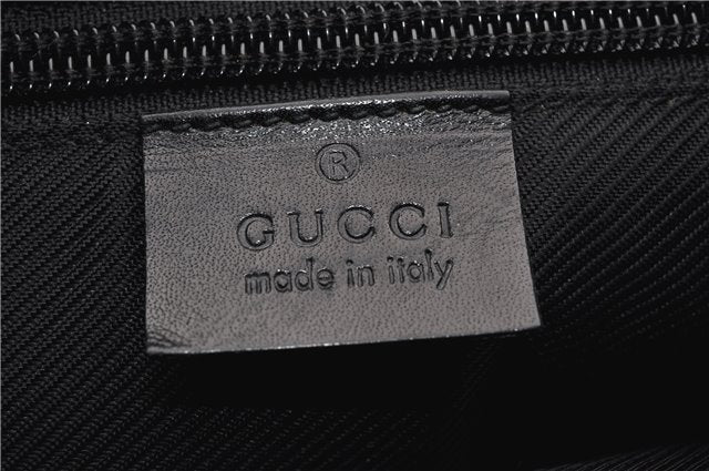 Authentic GUCCI Shoulder Cross Body Bag GG Canvas Leather 212937 Black 0018G