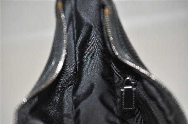 Authentic GUCCI Shoulder Cross Body Bag GG Canvas Leather 212937 Black 0018G