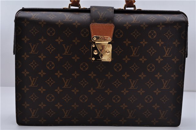 Authentic Louis Vuitton Monogram Serviette Fermoir Briefcase M53305 LV 0019E