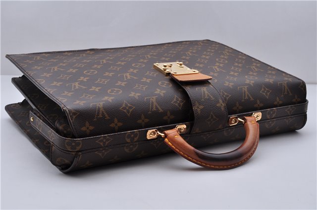 Authentic Louis Vuitton Monogram Serviette Fermoir Briefcase M53305 LV 0019E