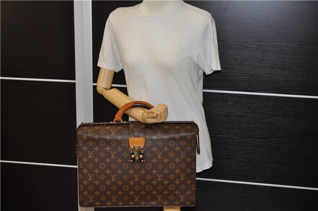 Authentic Louis Vuitton Monogram Serviette Fermoir Briefcase M53305 LV 0019E