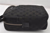 Authentic GUCCI Shoulder Cross Body Bag GG Canvas Leather 122759 Black 0019G