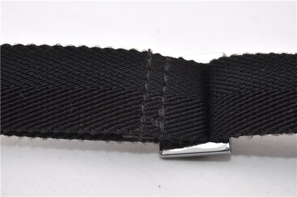 Authentic GUCCI Shoulder Cross Body Bag GG Canvas Leather 122759 Black 0019G