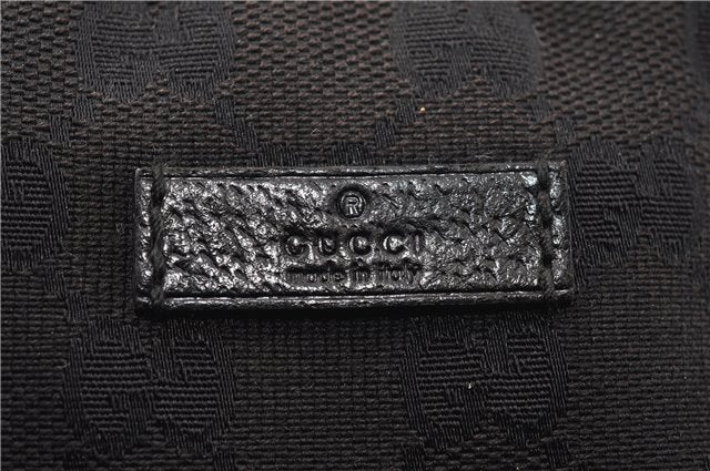 Authentic GUCCI Shoulder Cross Body Bag GG Canvas Leather 122759 Black 0019G