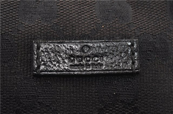 Authentic GUCCI Shoulder Cross Body Bag GG Canvas Leather 122759 Black 0019G