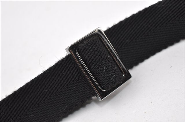 Authentic GUCCI Shoulder Cross Body Bag GG Canvas Leather 122759 Black 0019G