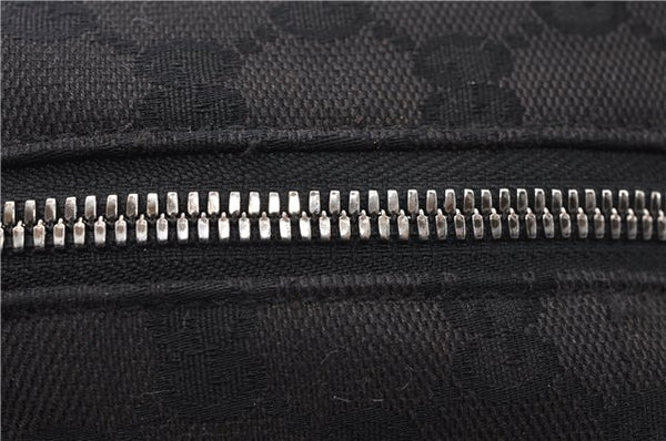 Authentic GUCCI Shoulder Cross Body Bag GG Canvas Leather 122759 Black 0019G