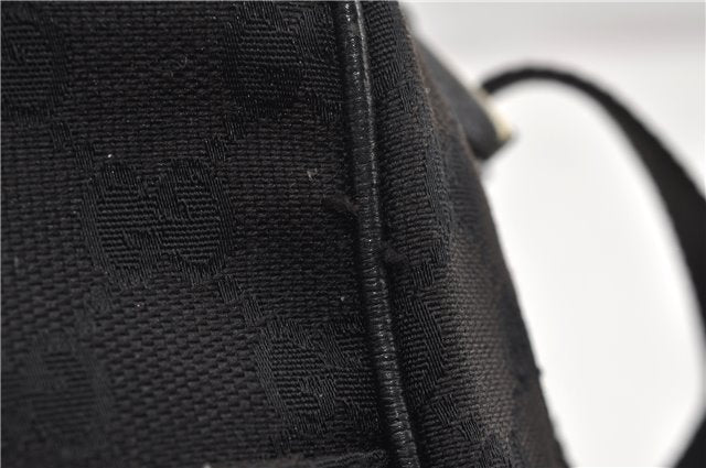 Authentic GUCCI Shoulder Cross Body Bag GG Canvas Leather 122759 Black 0019G