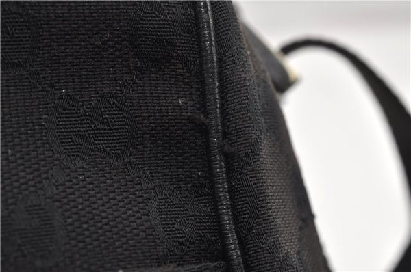 Authentic GUCCI Shoulder Cross Body Bag GG Canvas Leather 122759 Black 0019G