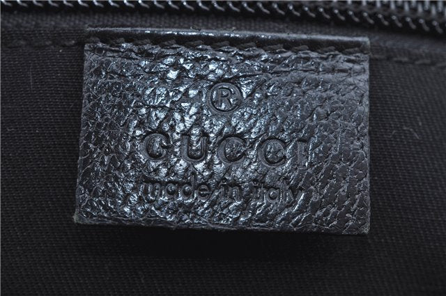 Authentic GUCCI Shoulder Cross Body Bag GG Canvas Leather 122759 Black 0019G