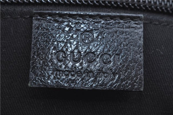 Authentic GUCCI Shoulder Cross Body Bag GG Canvas Leather 122759 Black 0019G