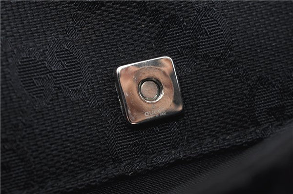 Authentic GUCCI Shoulder Cross Body Bag GG Canvas Leather 122759 Black 0019G