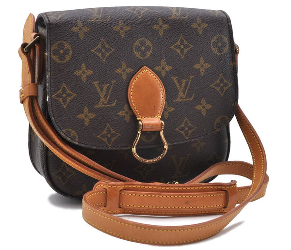 Auth Louis Vuitton Monogram Saint Cloud MM Shoulder Cross Bag M51243 LV 0020D