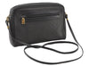 Authentic GUCCI Micro GG PVC Leather Shoulder Cross Body Bag Purse Black 0020G