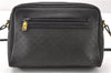 Authentic GUCCI Micro GG PVC Leather Shoulder Cross Body Bag Purse Black 0020G