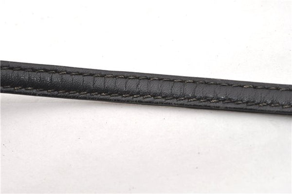 Authentic GUCCI Micro GG PVC Leather Shoulder Cross Body Bag Purse Black 0020G