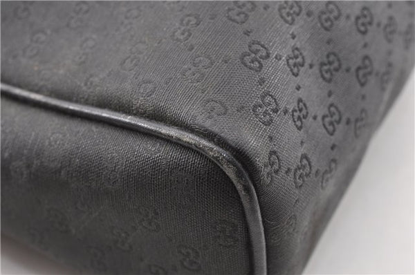 Authentic GUCCI Micro GG PVC Leather Shoulder Cross Body Bag Purse Black 0020G