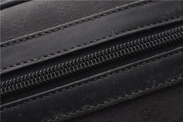 Authentic GUCCI Micro GG PVC Leather Shoulder Cross Body Bag Purse Black 0020G