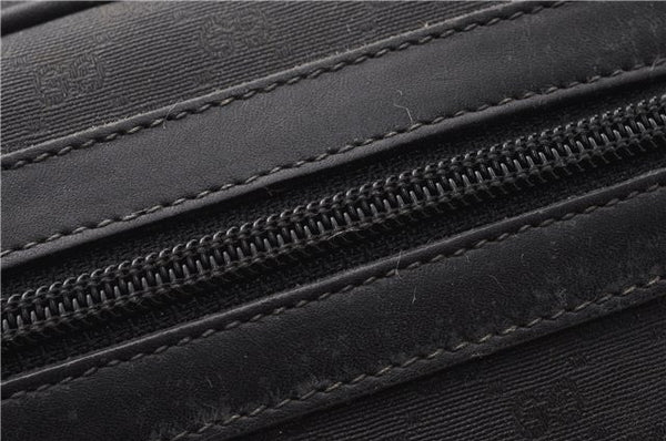 Authentic GUCCI Micro GG PVC Leather Shoulder Cross Body Bag Purse Black 0020G