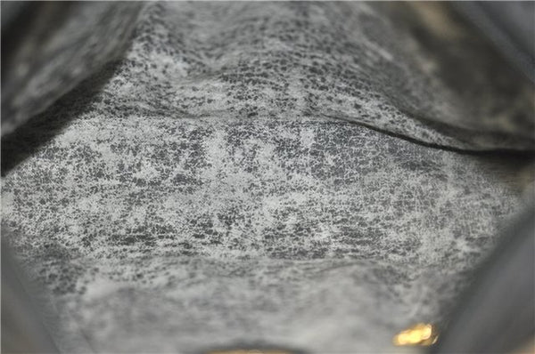 Authentic GUCCI Micro GG PVC Leather Shoulder Cross Body Bag Purse Black 0020G