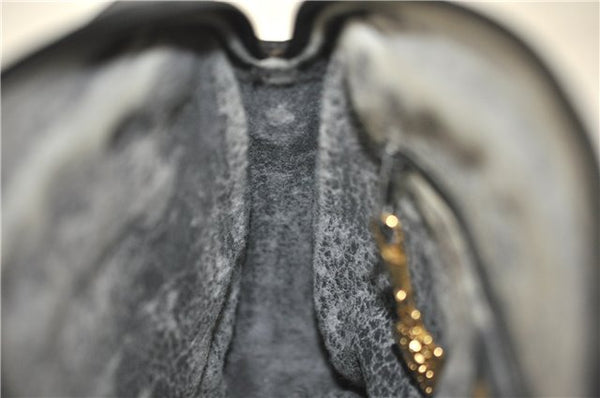 Authentic GUCCI Micro GG PVC Leather Shoulder Cross Body Bag Purse Black 0020G