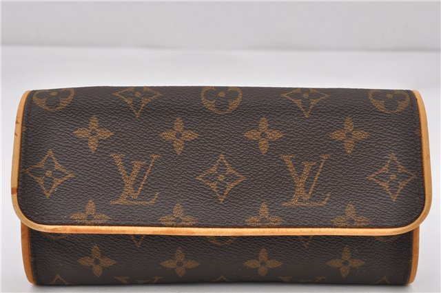 Authentic Louis Vuitton Monogram Pochette Twin PM Shoulder Bag M51854 LV 0021F